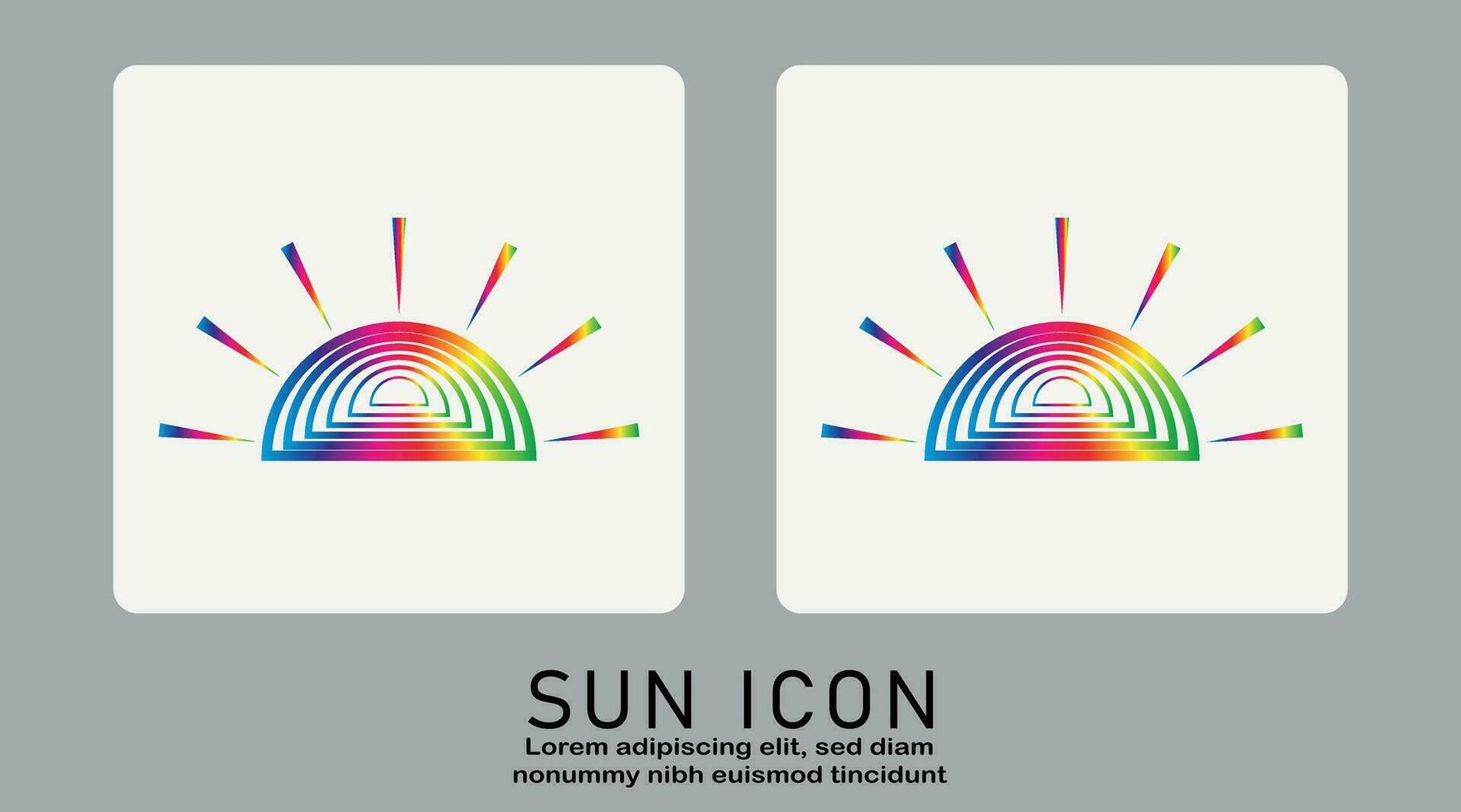 Sunrise or sunset icon, sun icon vector isolated on white background.