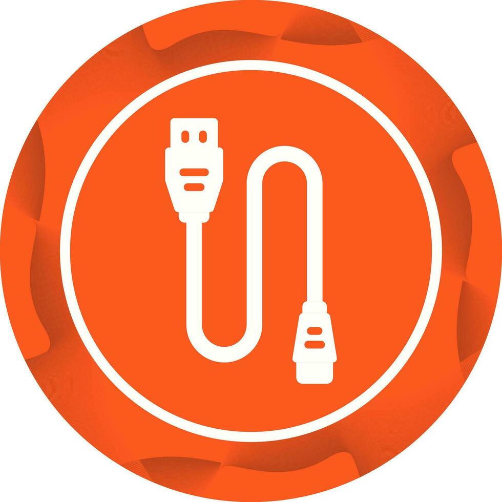 Printer Cable Vector Icon