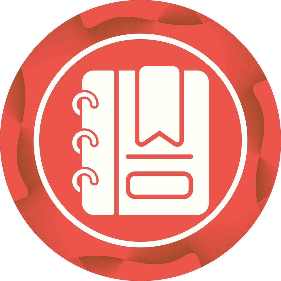 Writing pad with bookmark Vector Icon