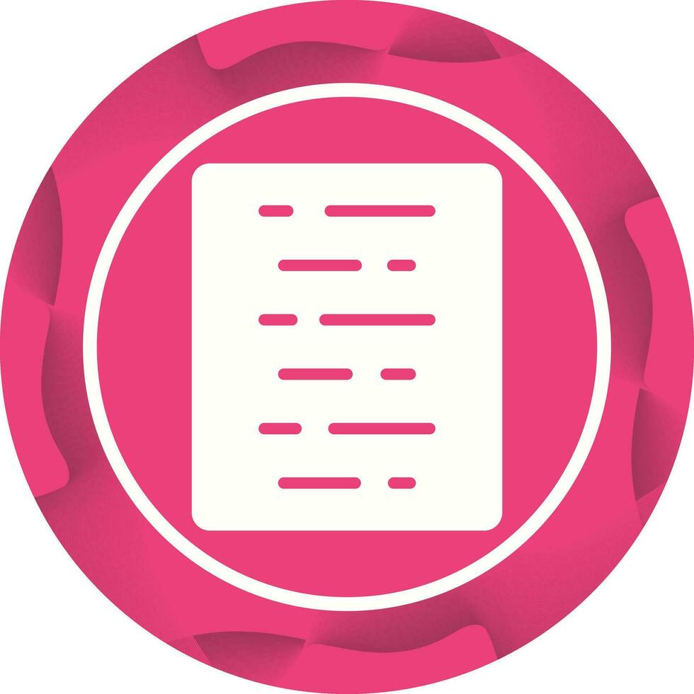 Document Align Center Vector Icon