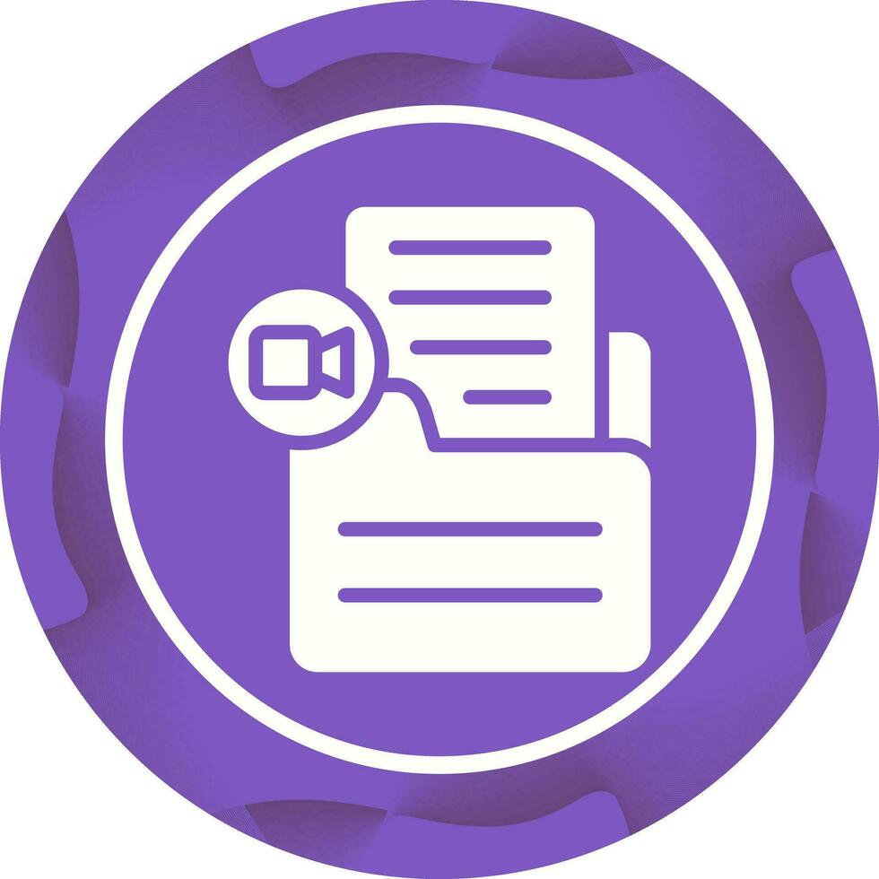 Document Insert Video Vector Icon