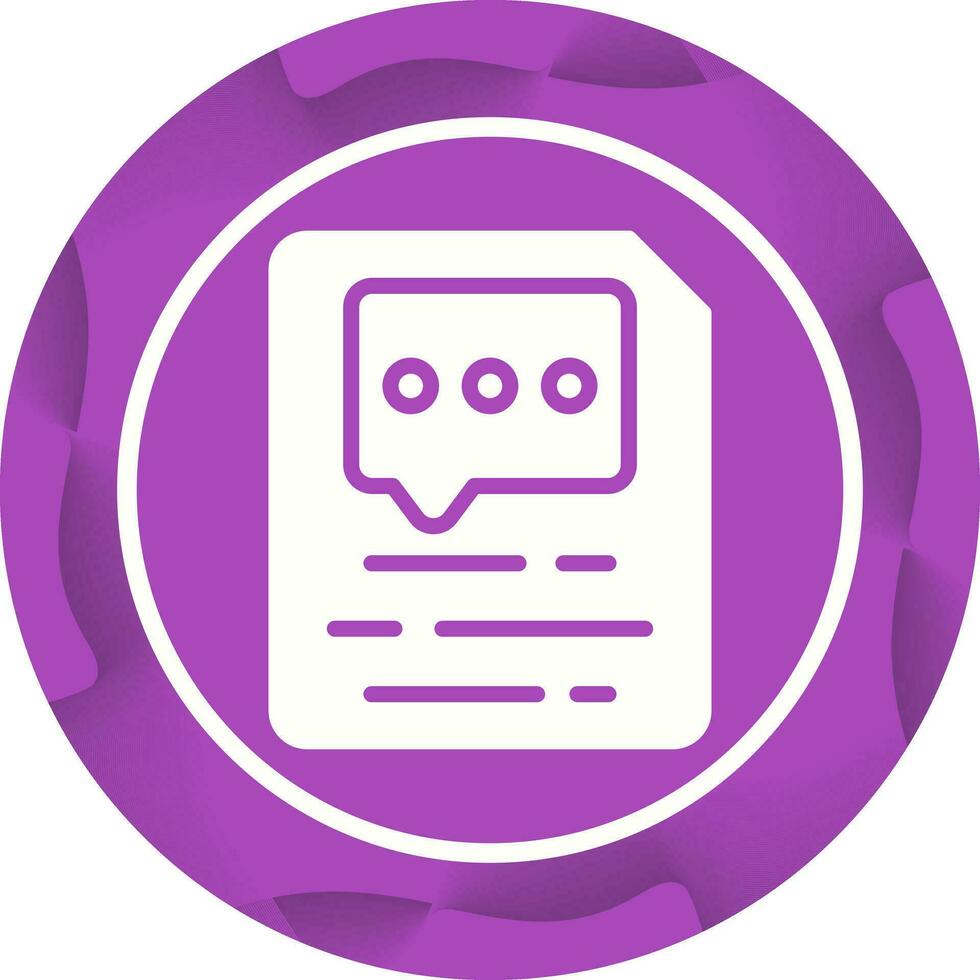 Document Insert Comment Vector Icon