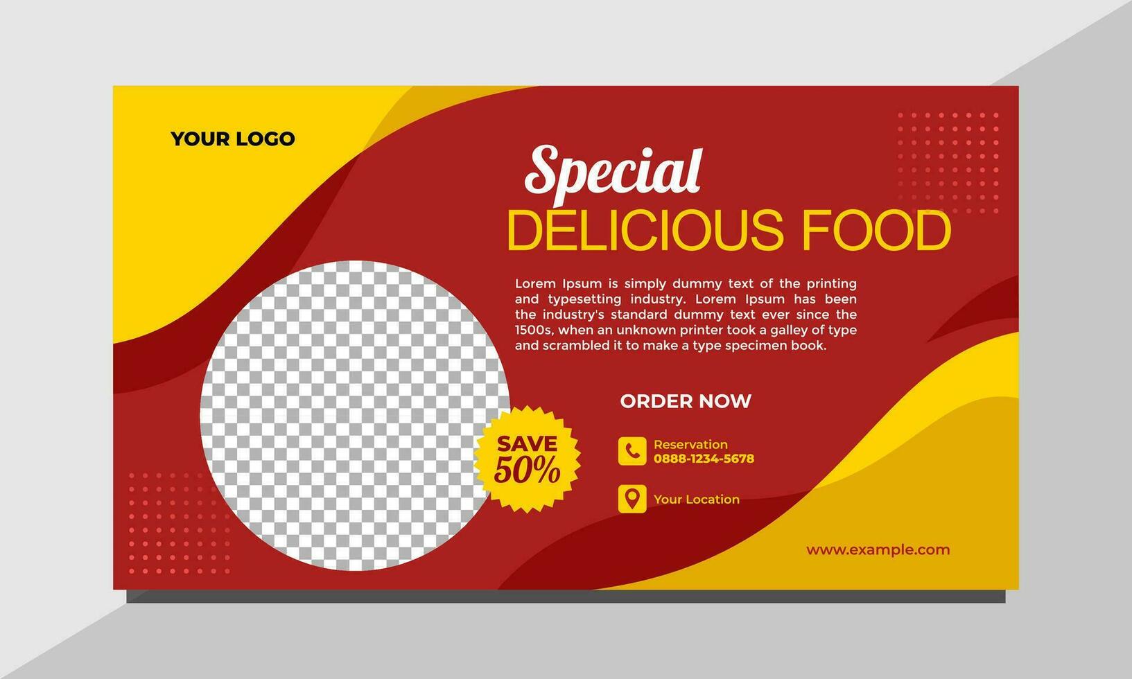 Banner Food Vector Design Template