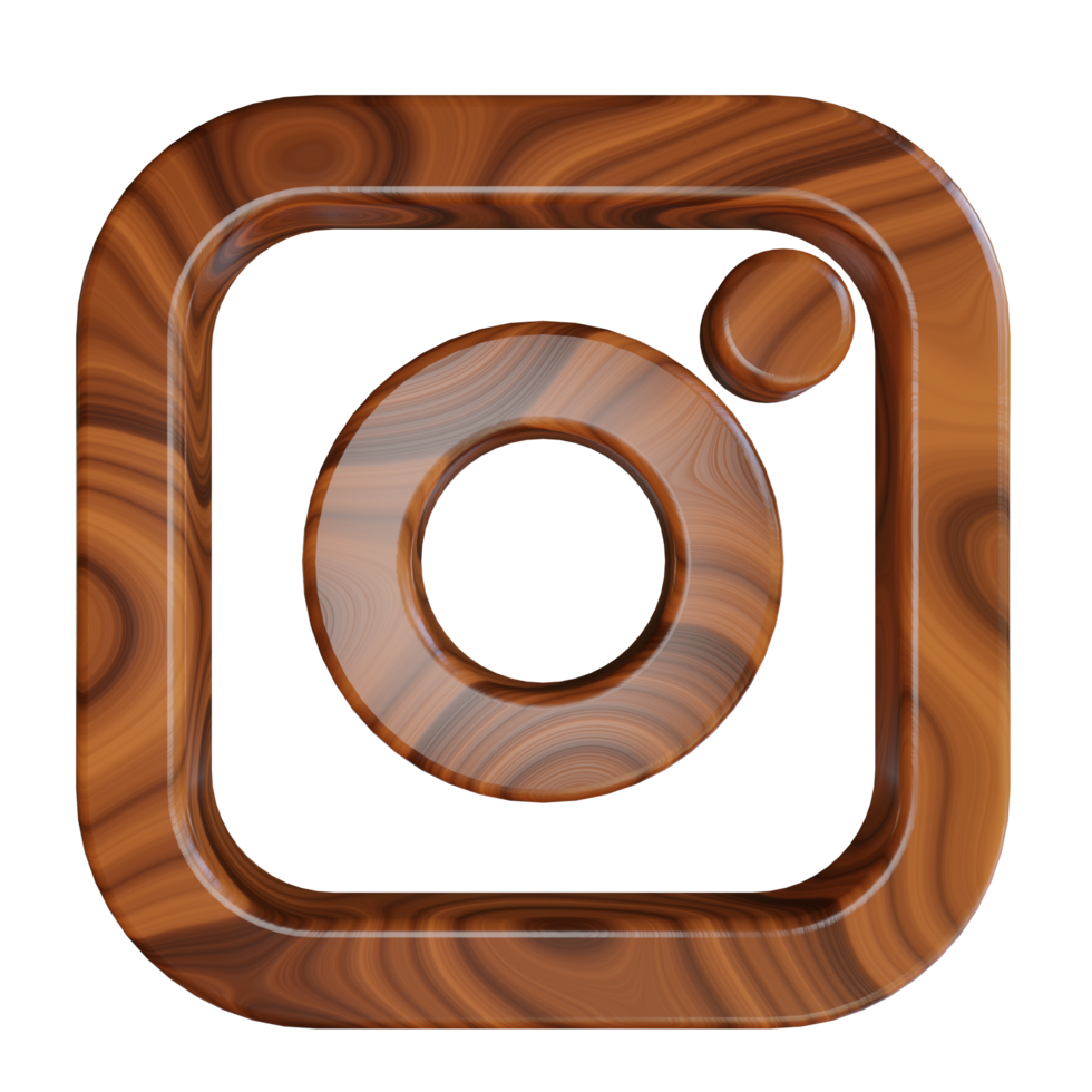 Camera icon wood texture 3d render with transparent background png