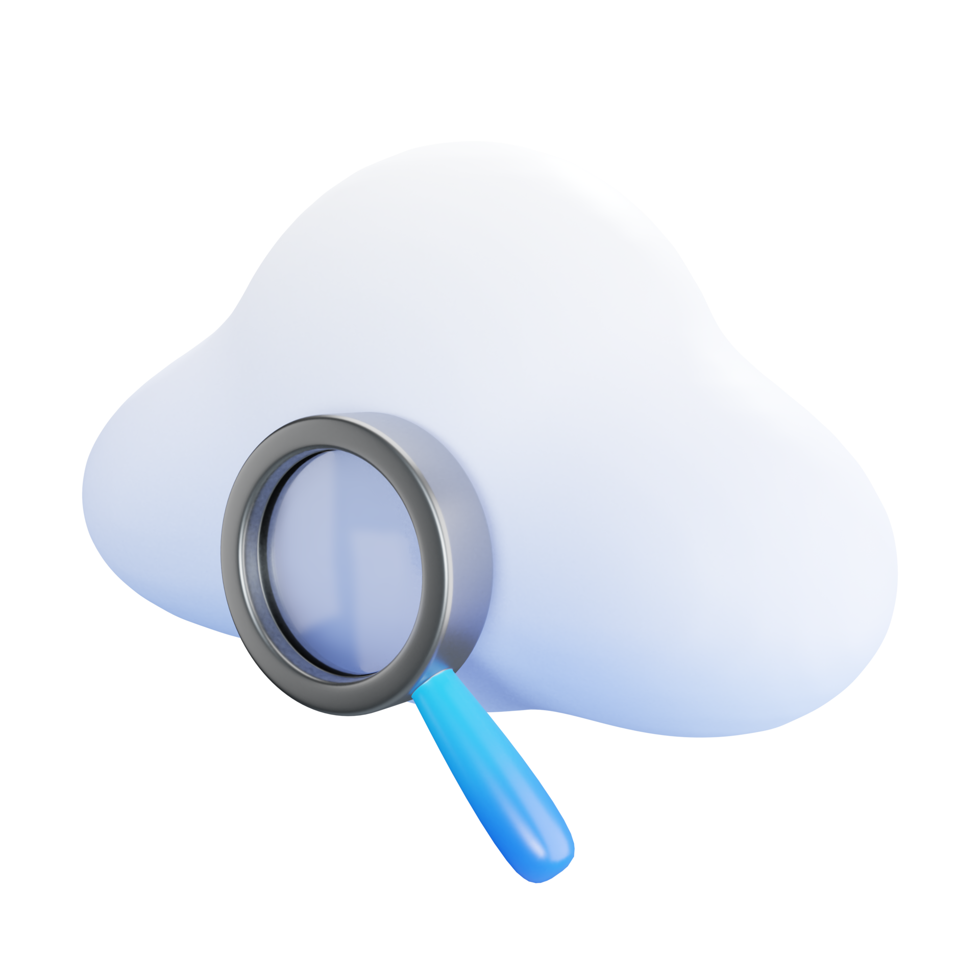 Cloud seach icon transparent backgrounds 3d rendering png 28014435 PNG