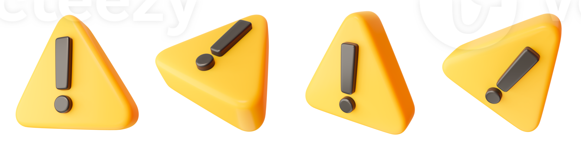 3D Danger Icons, with transparent backgound png