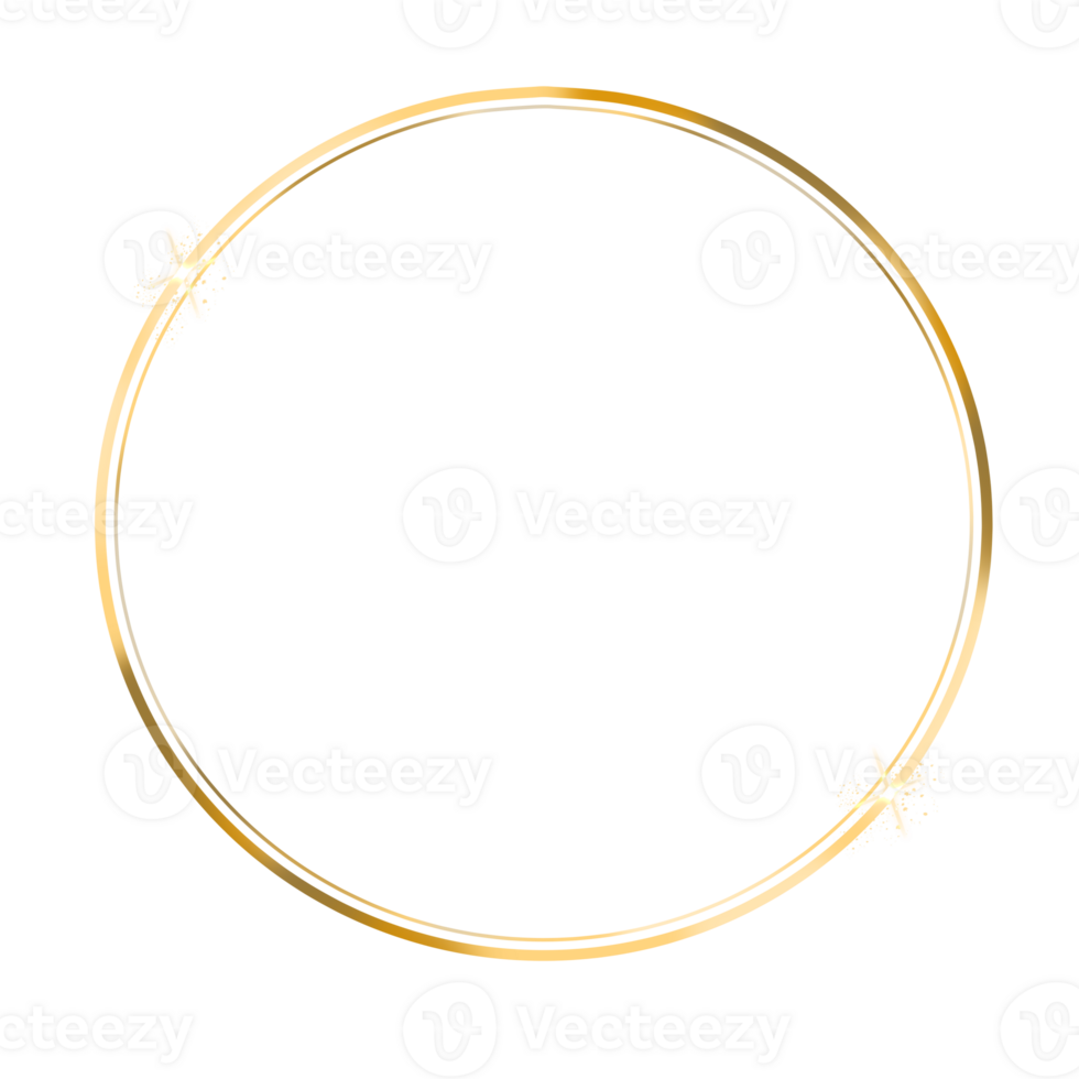 Decorative Golden Circle Frame png