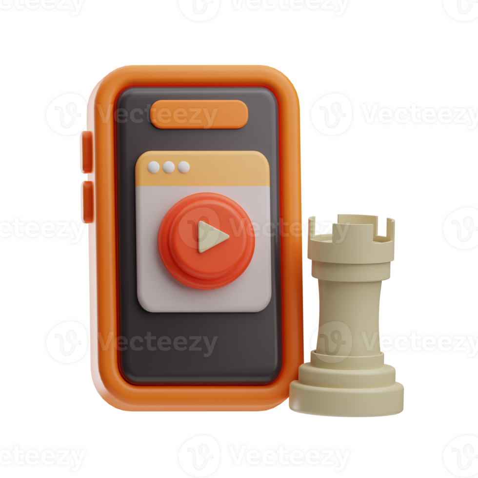 chess object video tutorial illustration 3d png