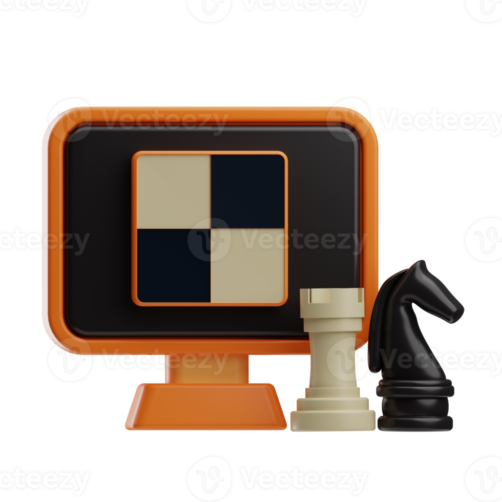 chess object Game chess illustration 3d png