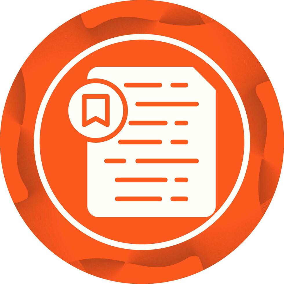 Document Insert Bookmark Vector Icon