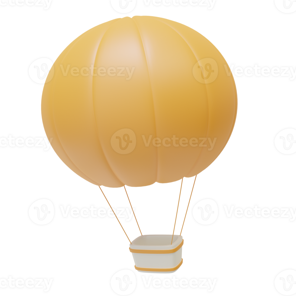 balloon for travel tools 3d illustration png