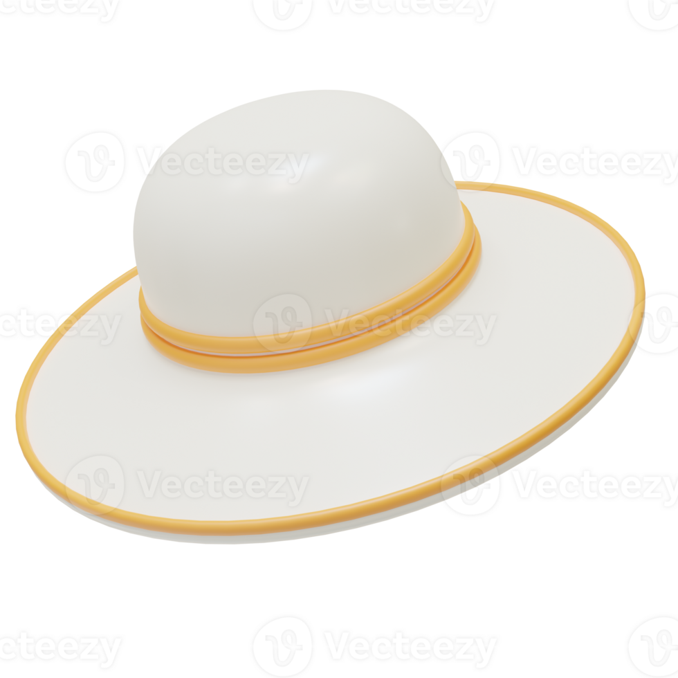 sombrero para viaje herramientas 3d ilustración png