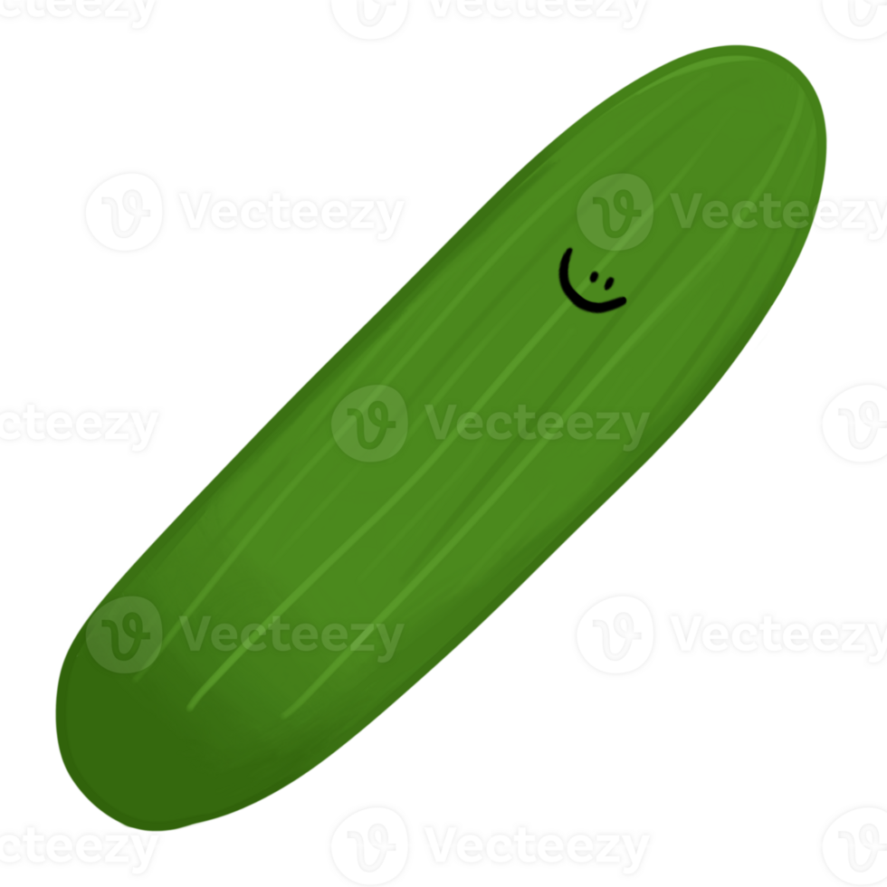 Cute smile cucumber png