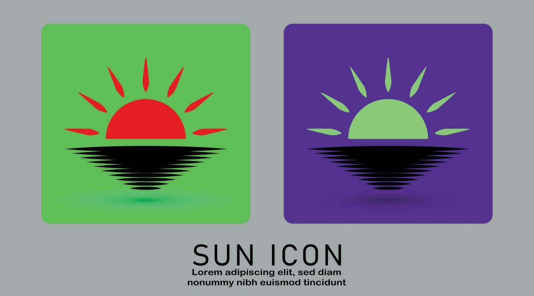 Sunrise or sunset icon, sun icon vector isolated on white background.