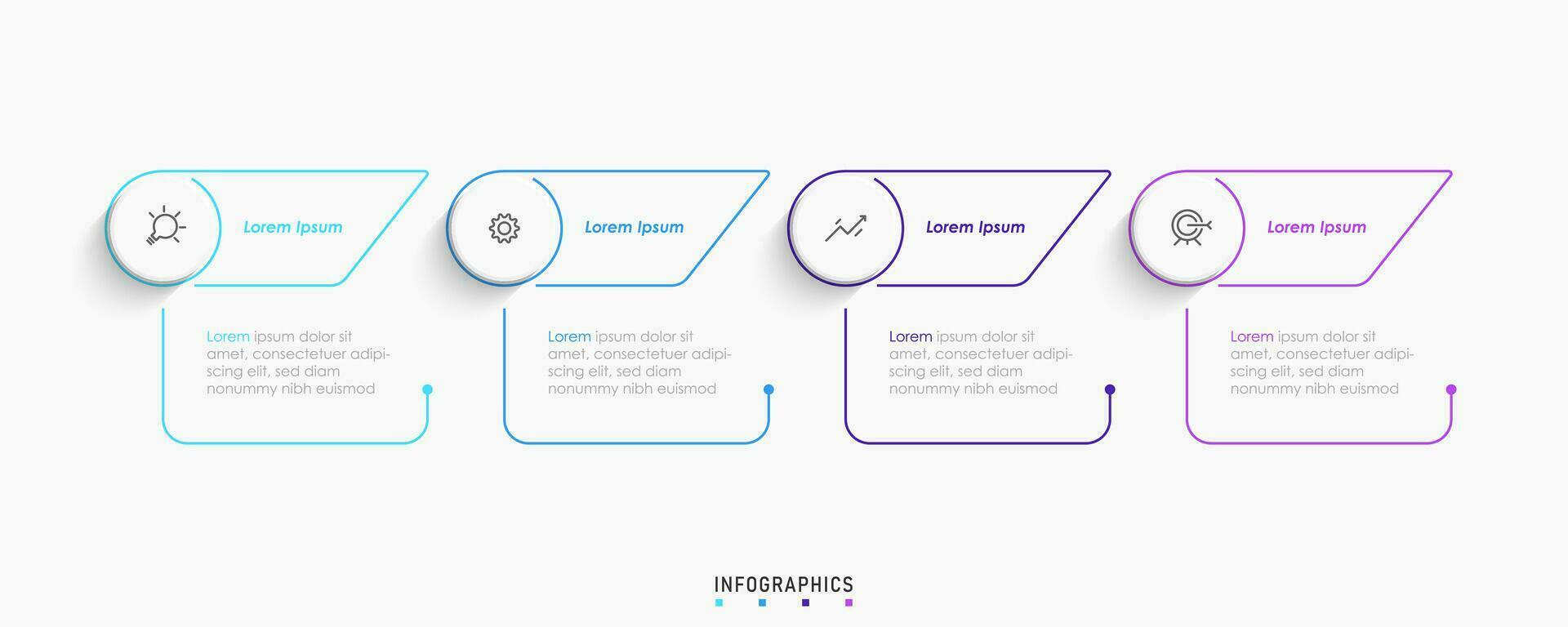 Vector Infographic label design template with icons and 4 options or steps. Can be used for process diagram, presentations, workflow layout, banner, flow chart, info graph.