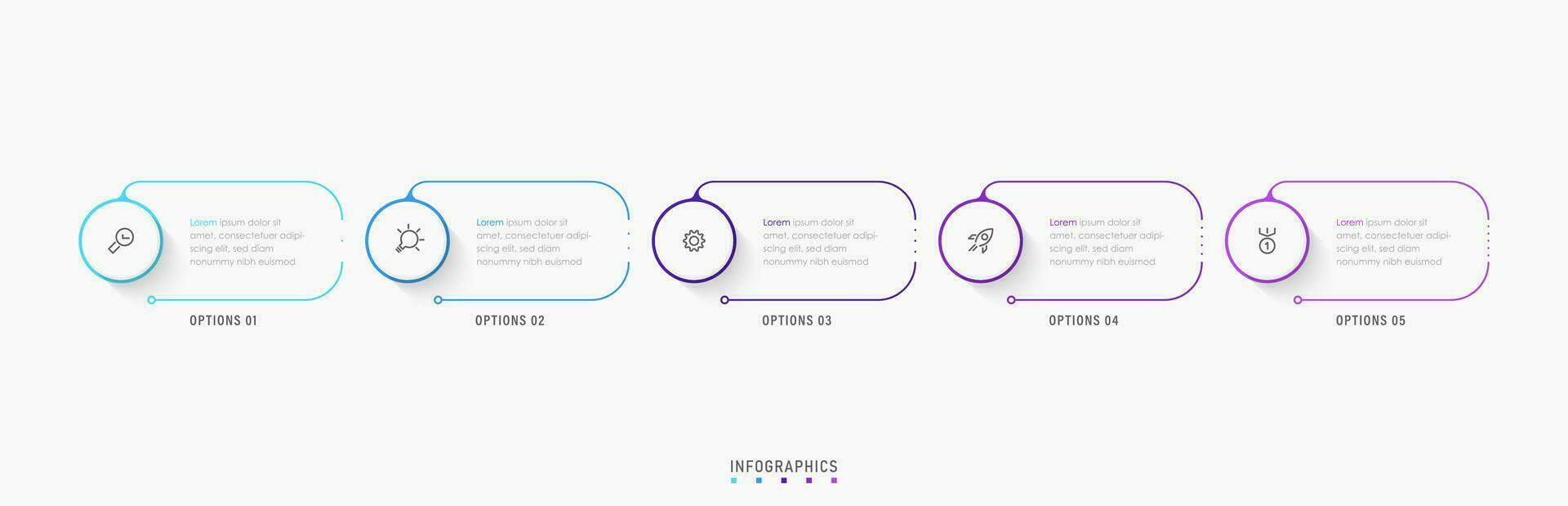 Vector Infographic label design template with icons and 5 options or steps. Can be used for process diagram, presentations, workflow layout, banner, flow chart, info graph.