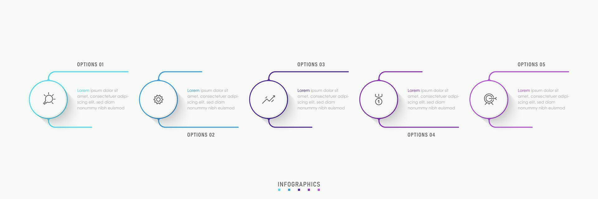 Vector Infographic label design template with icons and 5 options or steps. Can be used for process diagram, presentations, workflow layout, banner, flow chart, info graph.