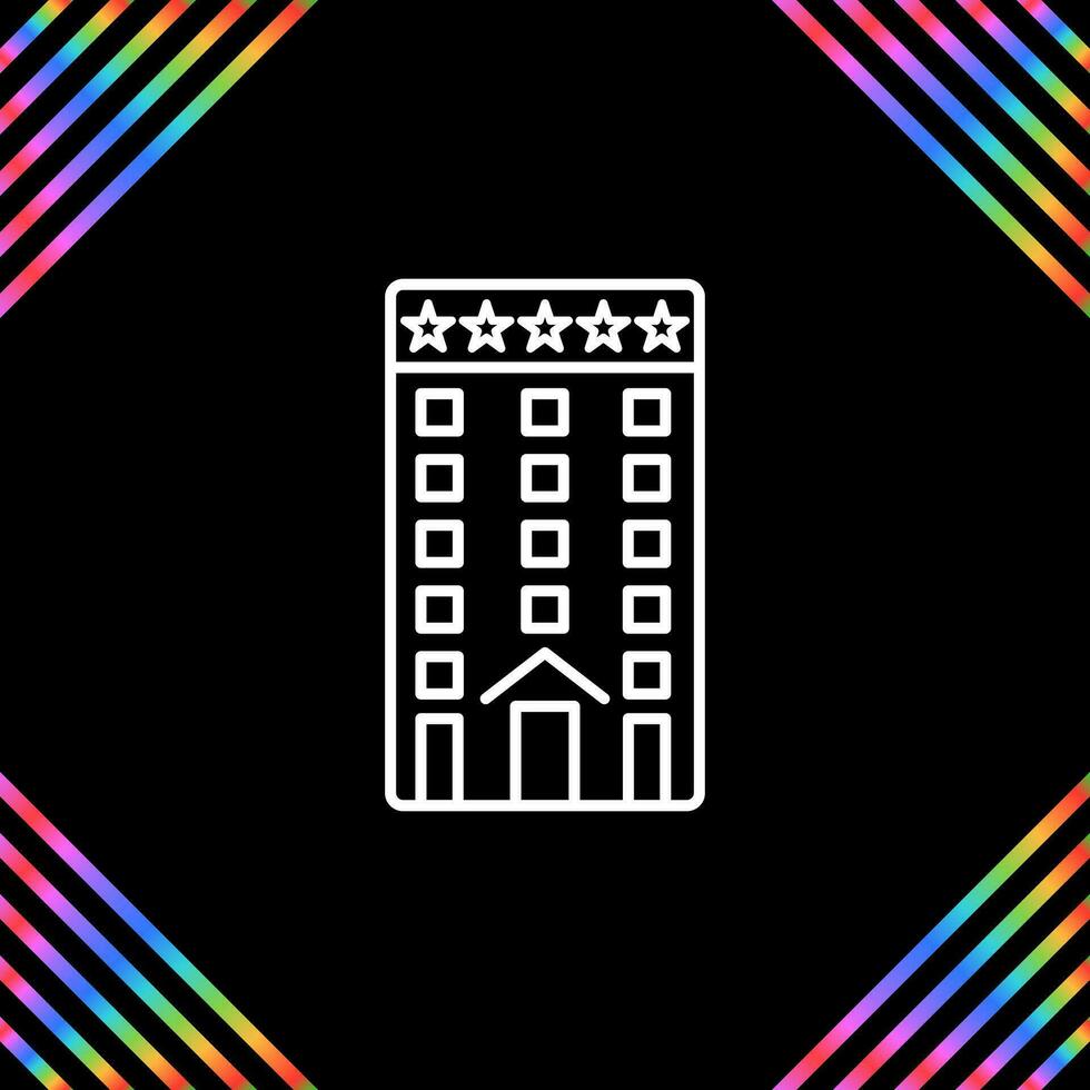 Five Star Building Vector Icon