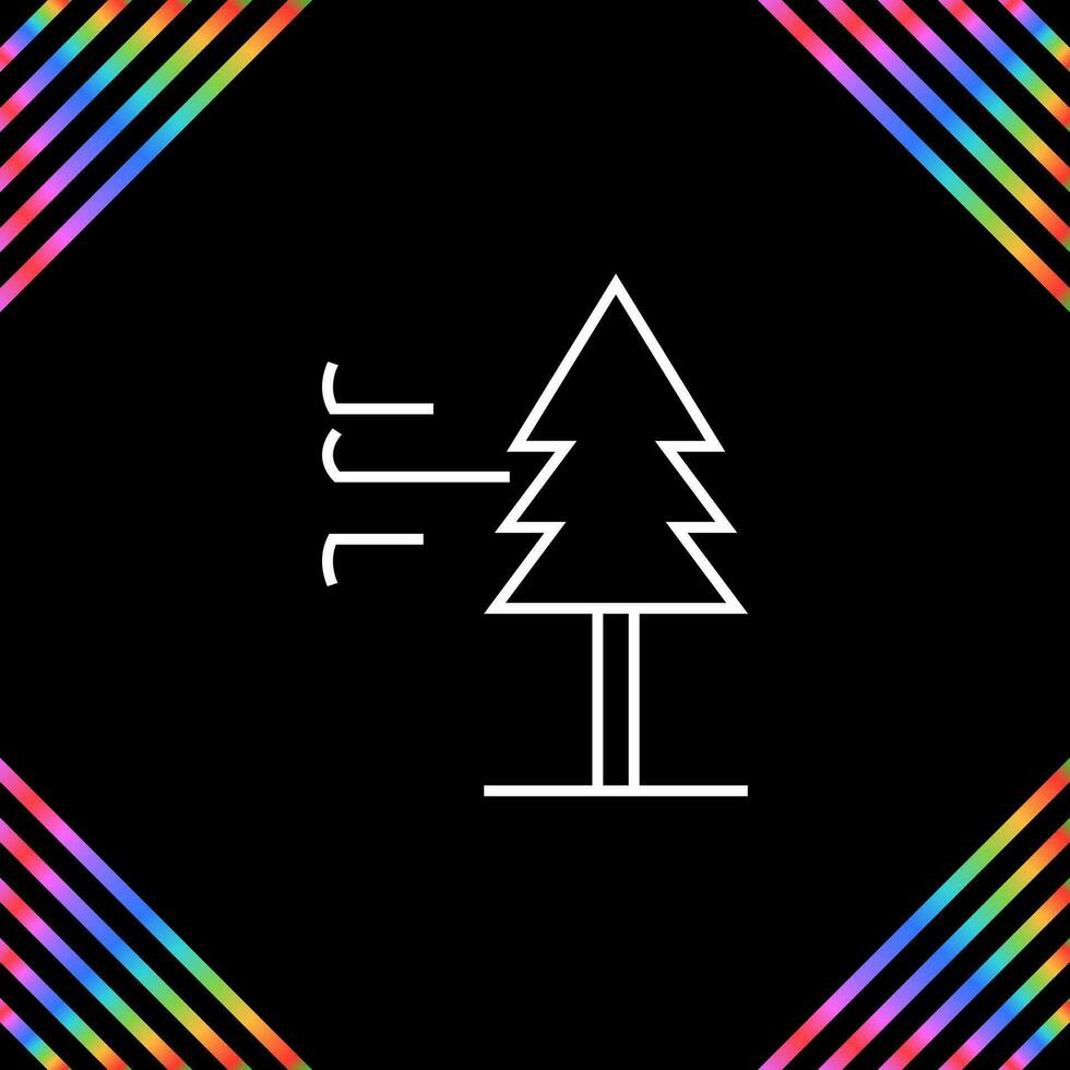 Tree with Wind Vector Icon