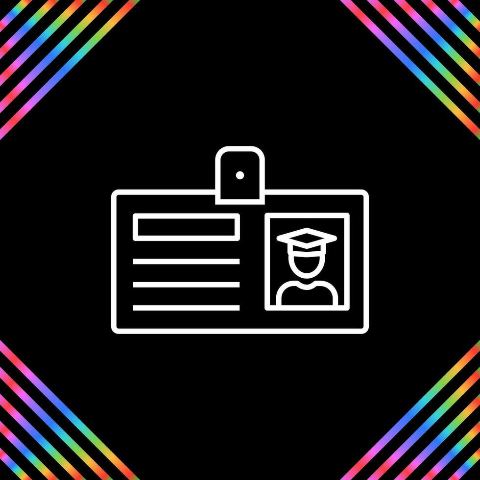 Student ID Card Vector Icon