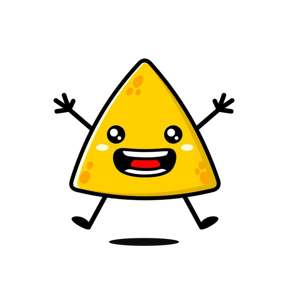 Cute Nacho Cartoon Character vector