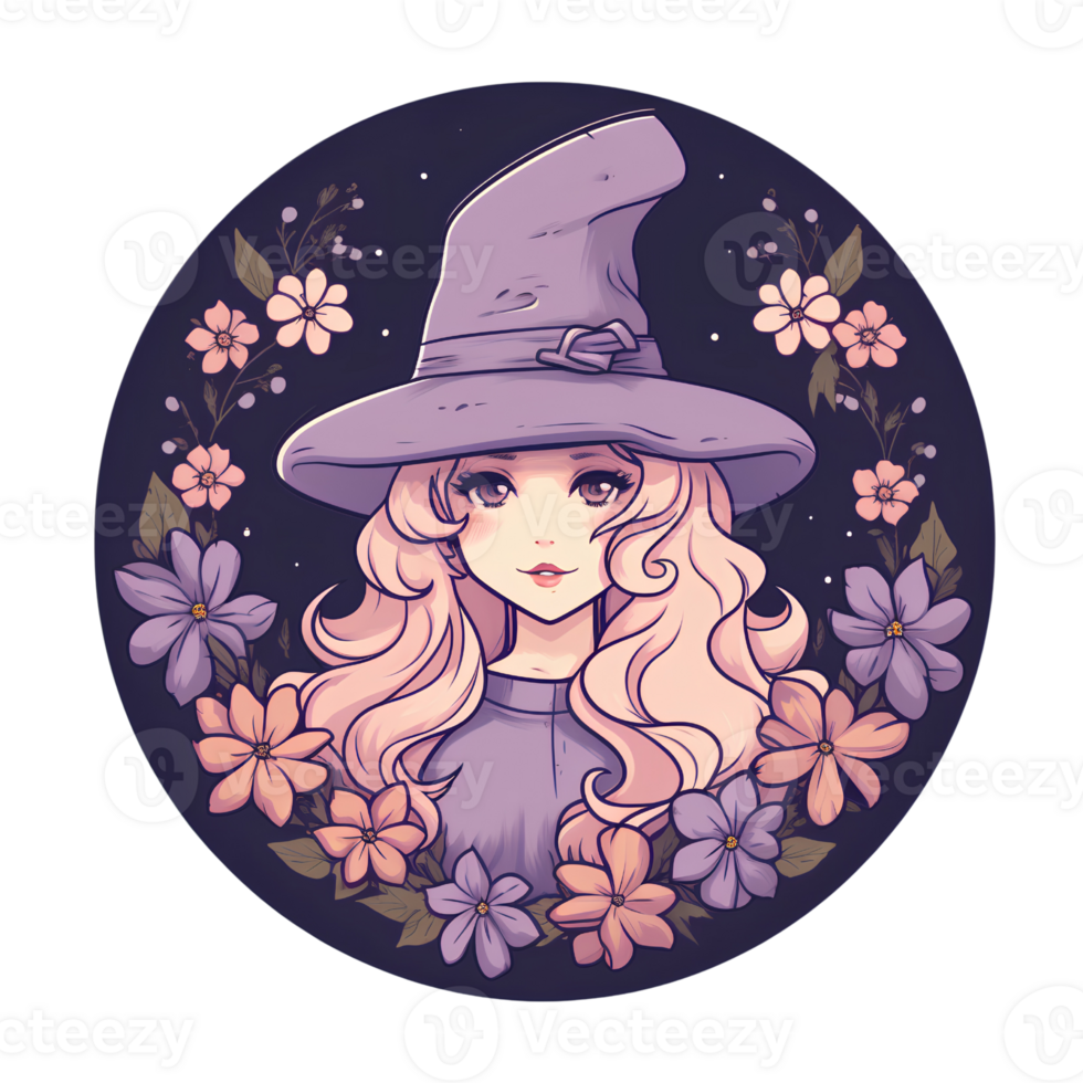 witch vintage halloween ai generate png