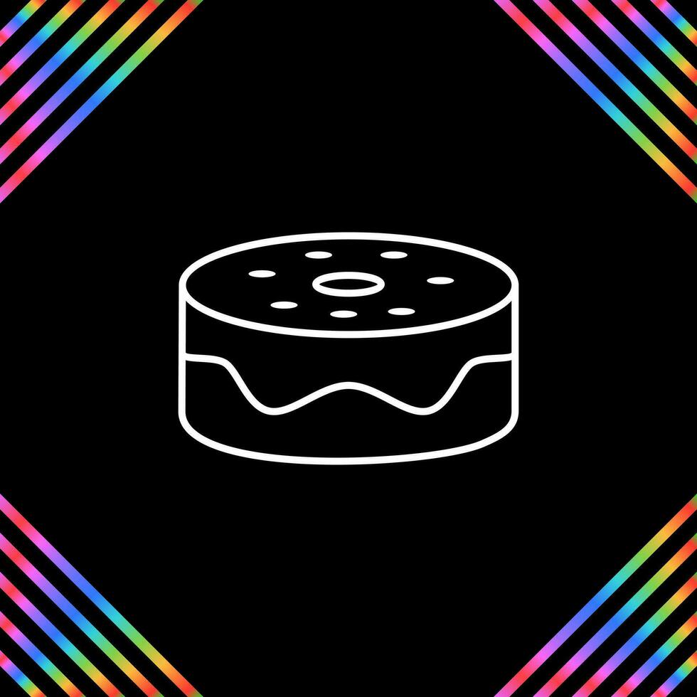 Chocolate fudge cake Vector Icon