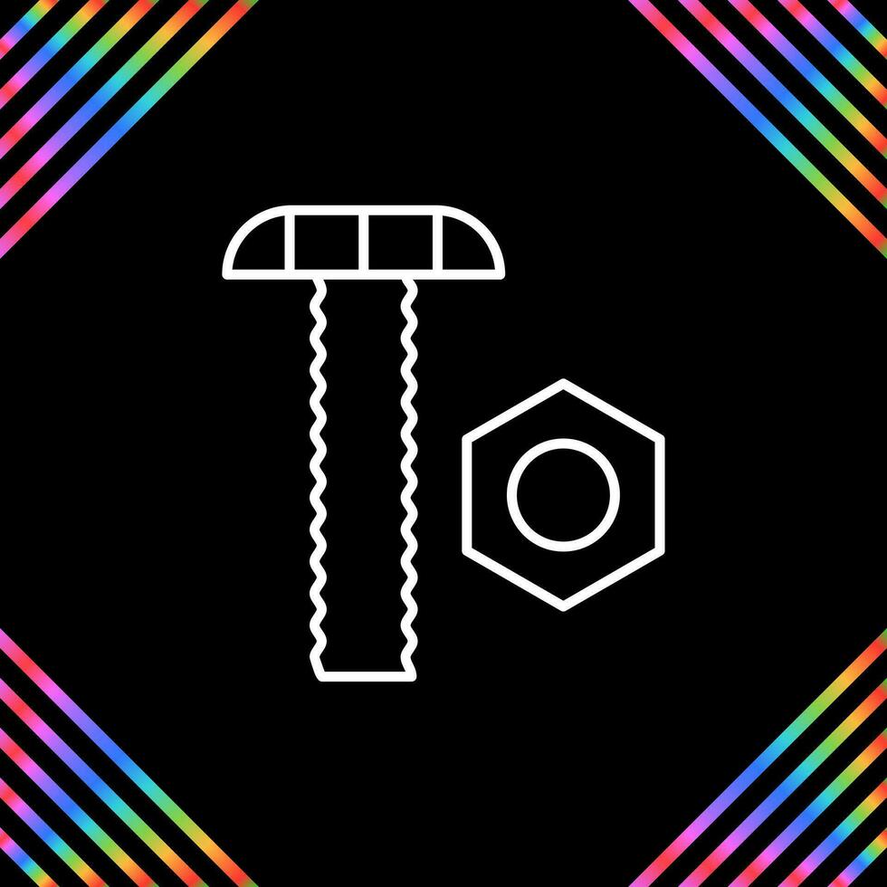 Nut and Bolt Vector Icon