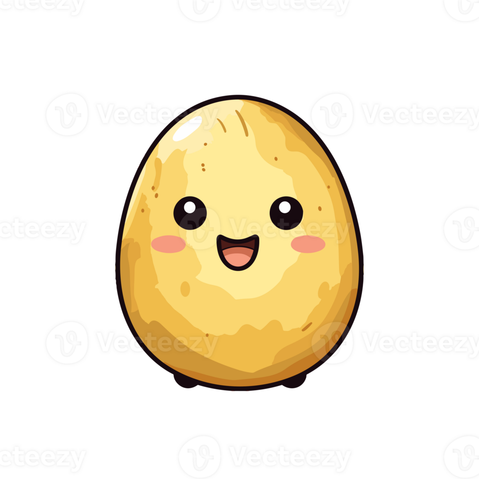 Potato watercolor illustration, Vegetable isolated on transparent background, AI Generative png