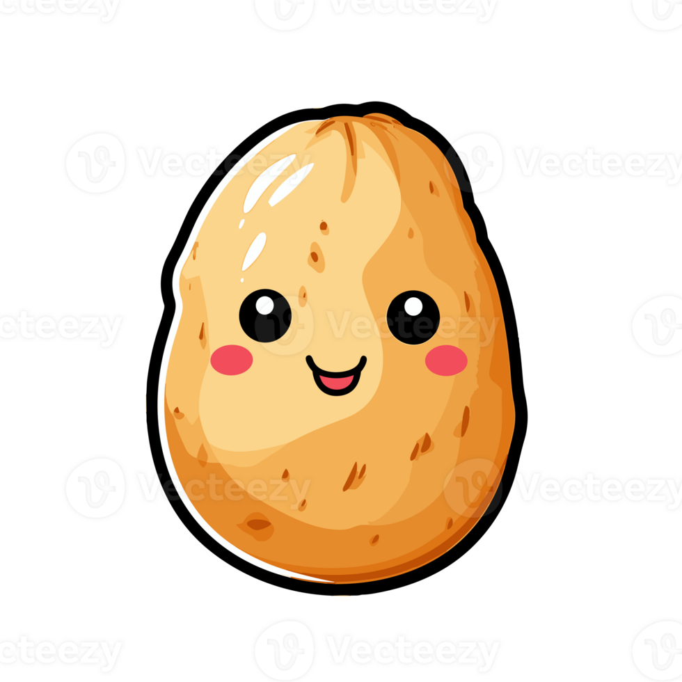 Potato watercolor illustration, Vegetable isolated on transparent background, AI Generative png