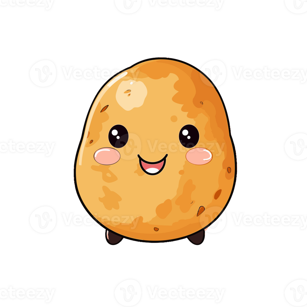 Potato watercolor illustration, Vegetable isolated on transparent background, AI Generative png