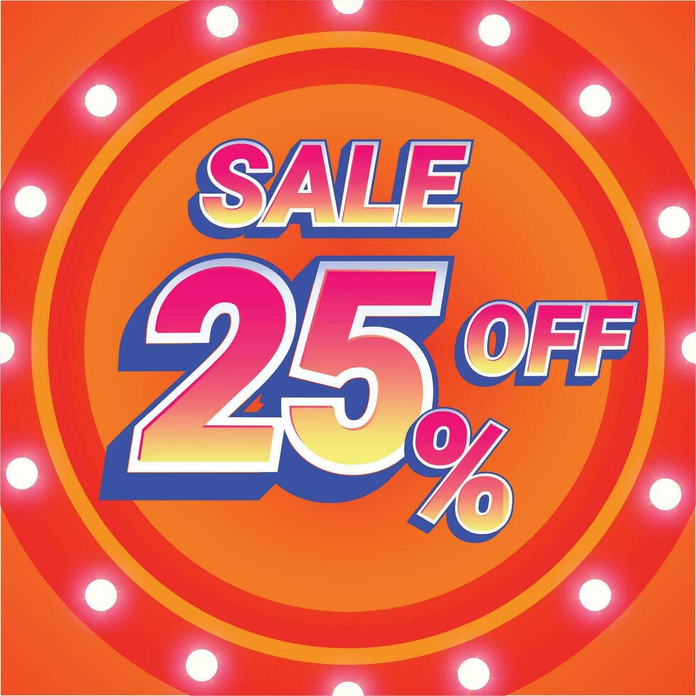 SALE 25 OFF DISCOUNT CASHBACK PROMO SUPER DEAL SPECIAL OFFER vector