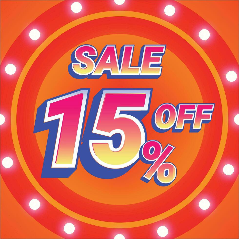 SALE 15 OFF DISCOUNT CASHBACK PROMO SUPER DEAL SPECIAL OFFER vector