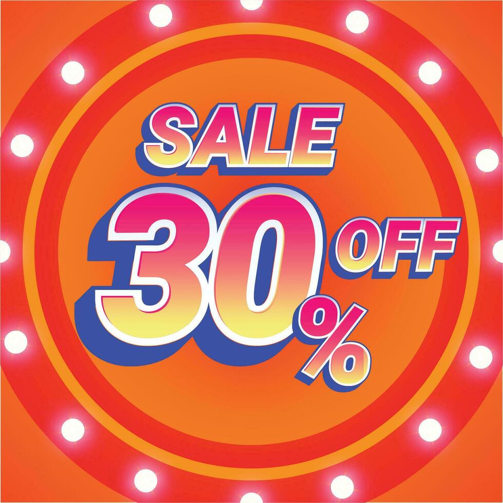 SALE 30 OFF DISCOUNT CASHBACK PROMO SUPER DEAL SPECIAL OFFER vector