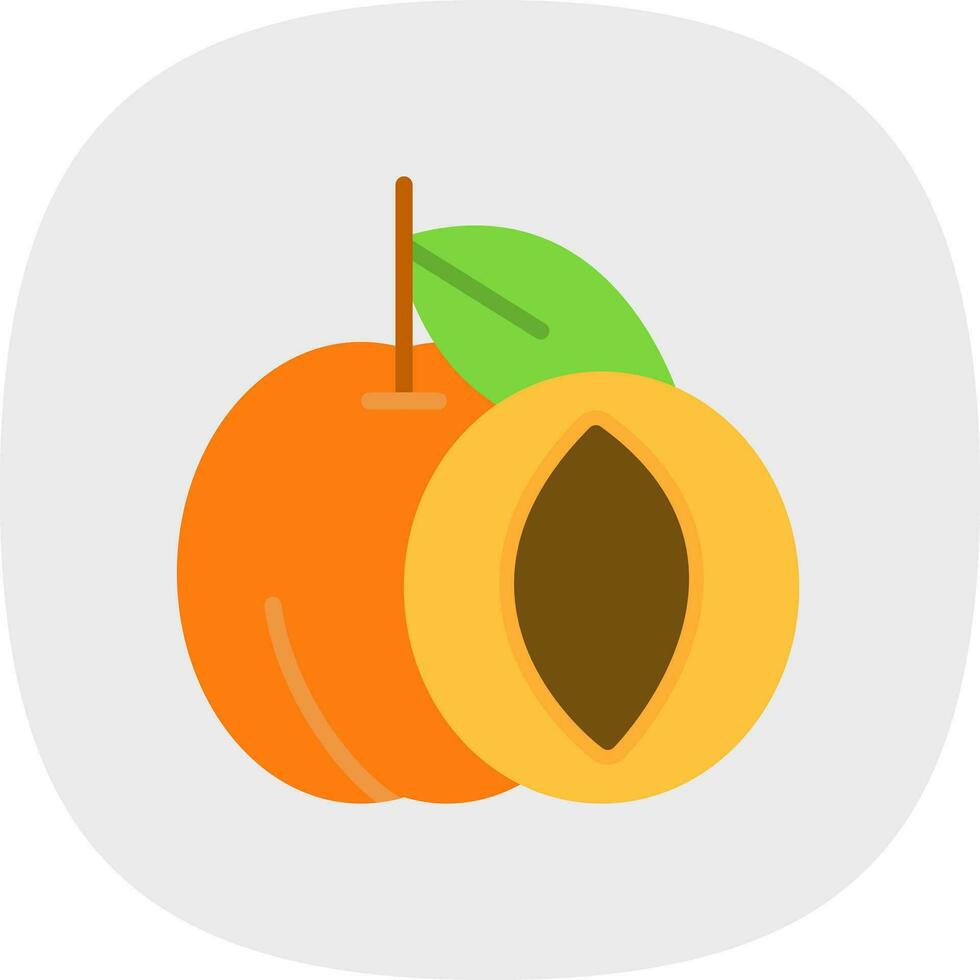 Apricot Vector Icon Design