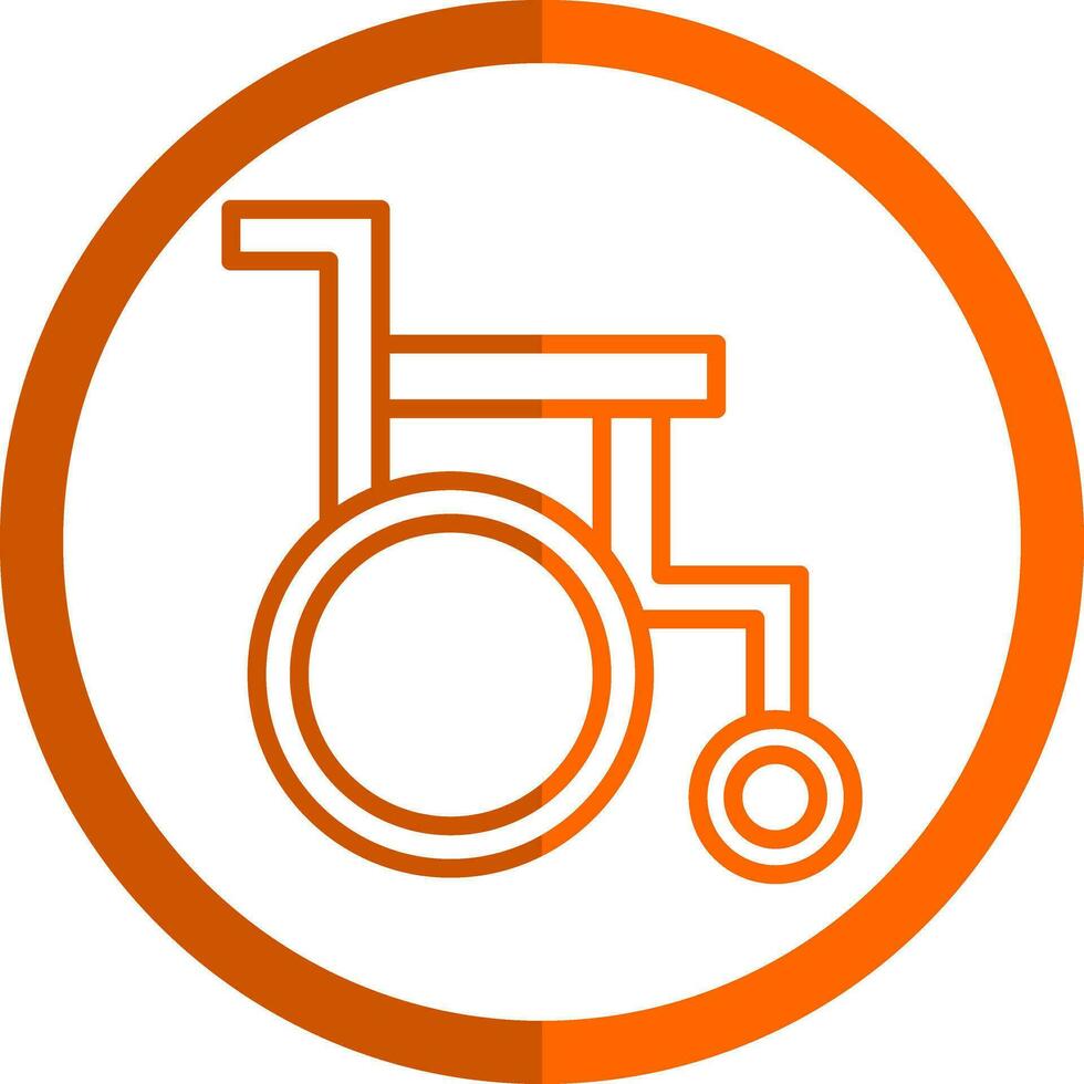 Wheel Chair Vector Icon Design