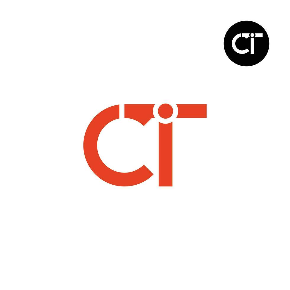 Letter CTI Monogram Logo Design vector