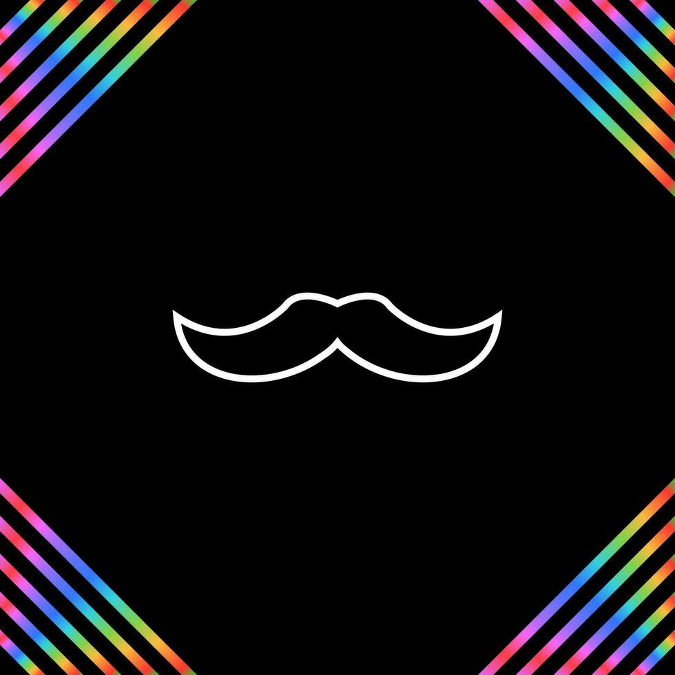 icono de vector de bigote