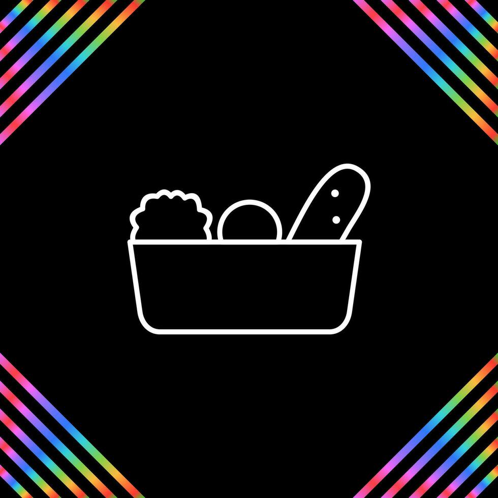 Vegetable Basket Vector Icon