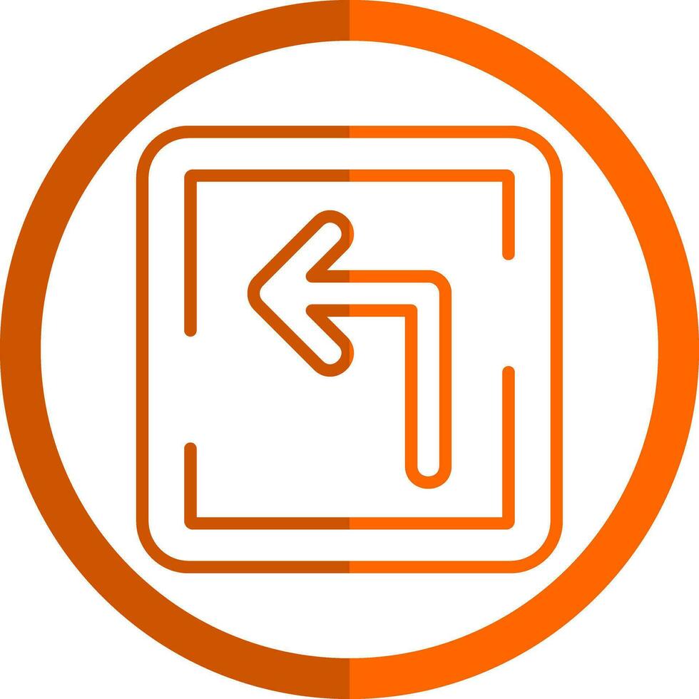 Turn Left Vector Icon Design