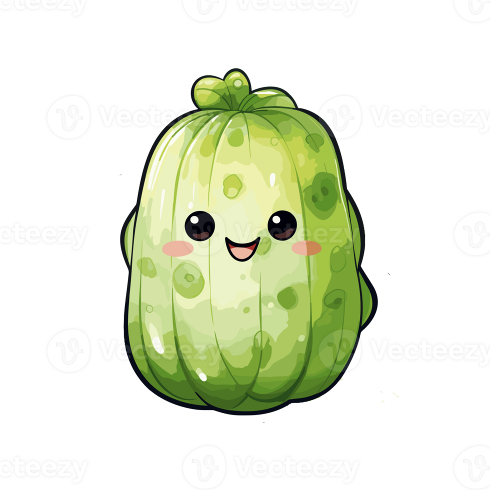 Cucumber watercolor illustration, Vegetable isolated on transparent background, AI Generative png