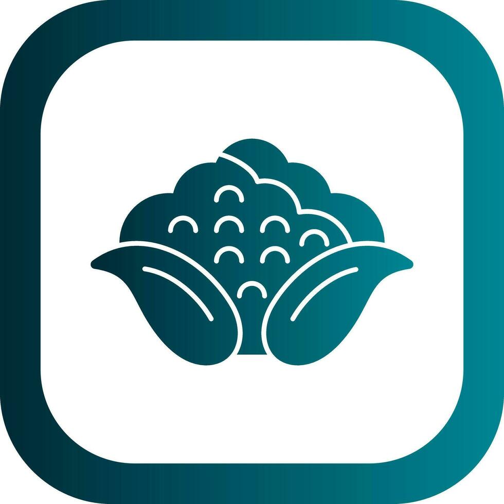 Cauliflower Vector Icon Design