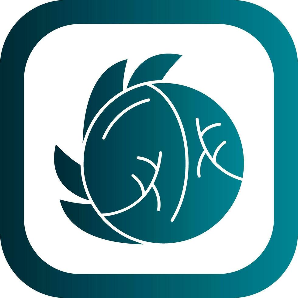 White Cabbage Vector Icon Design