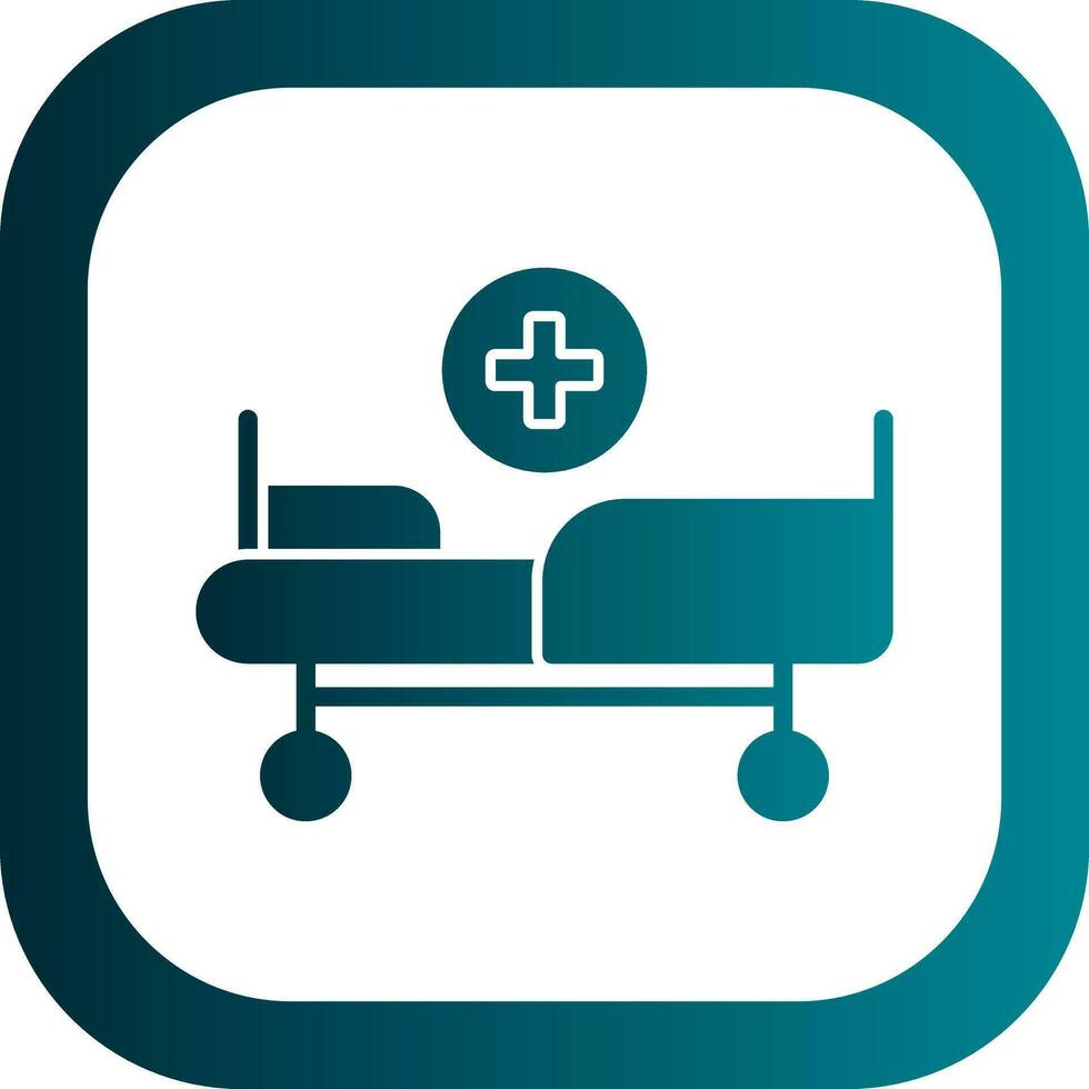 médico cama vector icono diseño