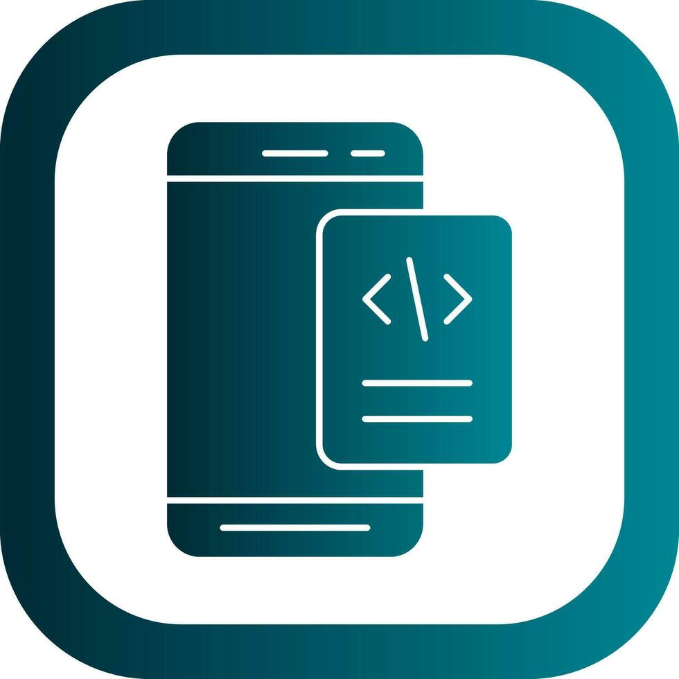 Mobile Coding  Vector Icon Design