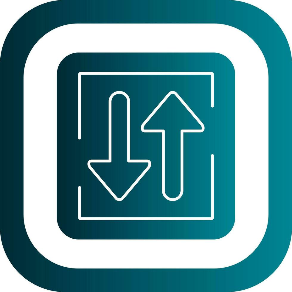 Two Way Street Vector Icon Design