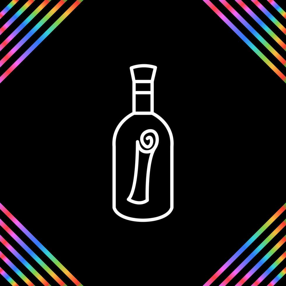 Scroll in Bottle Vector Icon