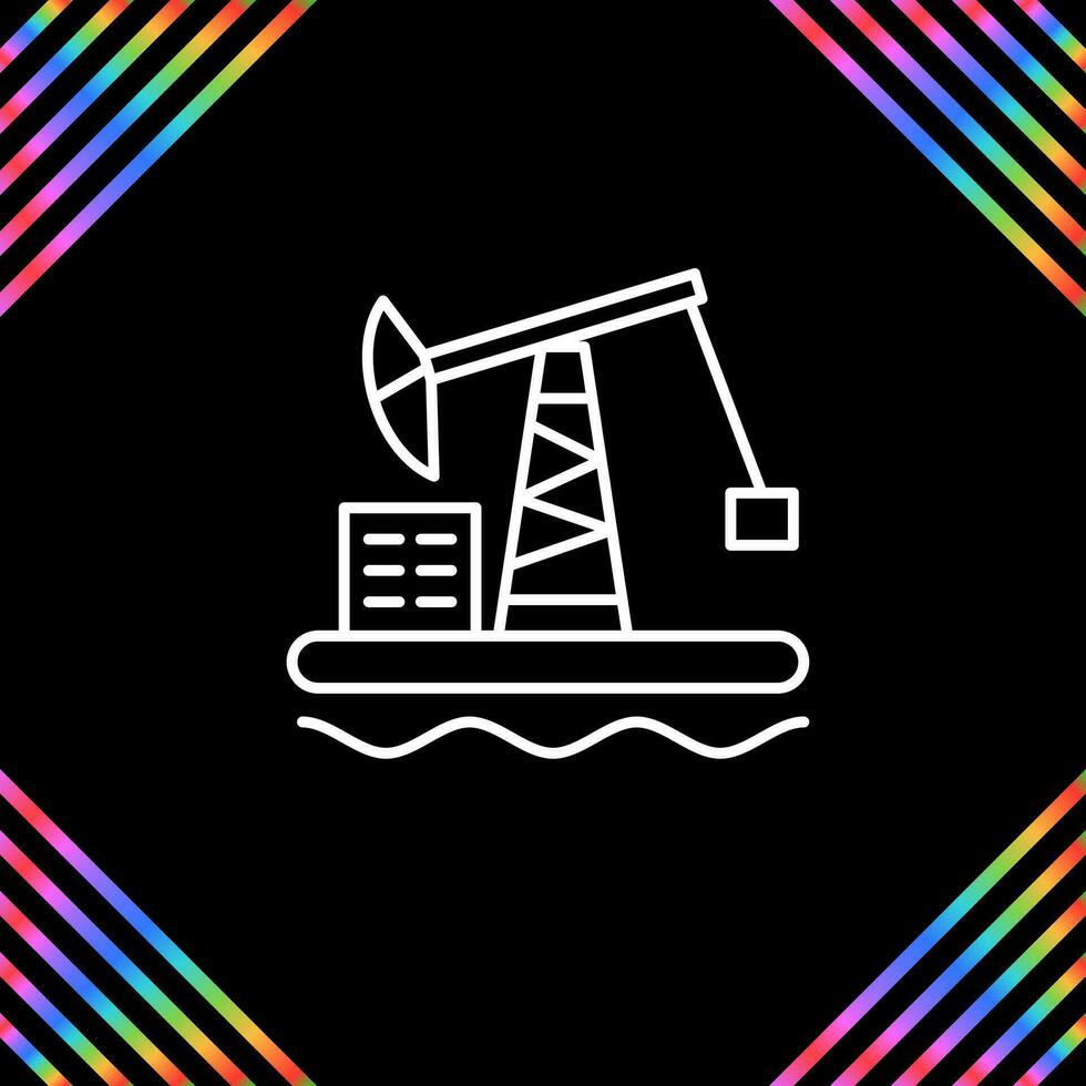 Oil Platform Vector Icon