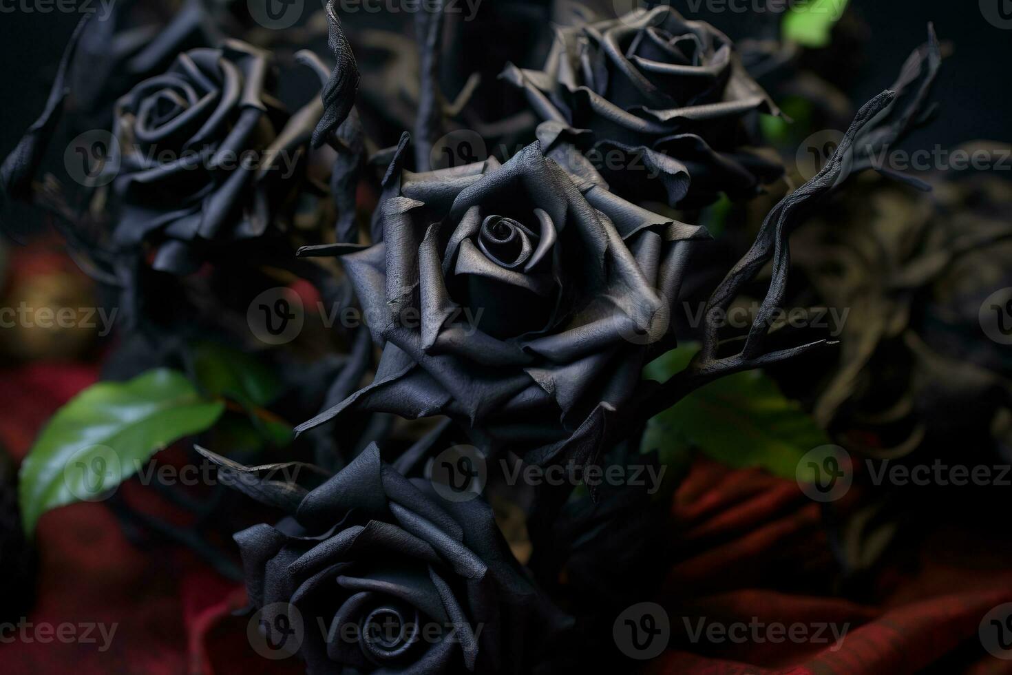 Portrait of a Gothic Roses Arrangement generative AI photo