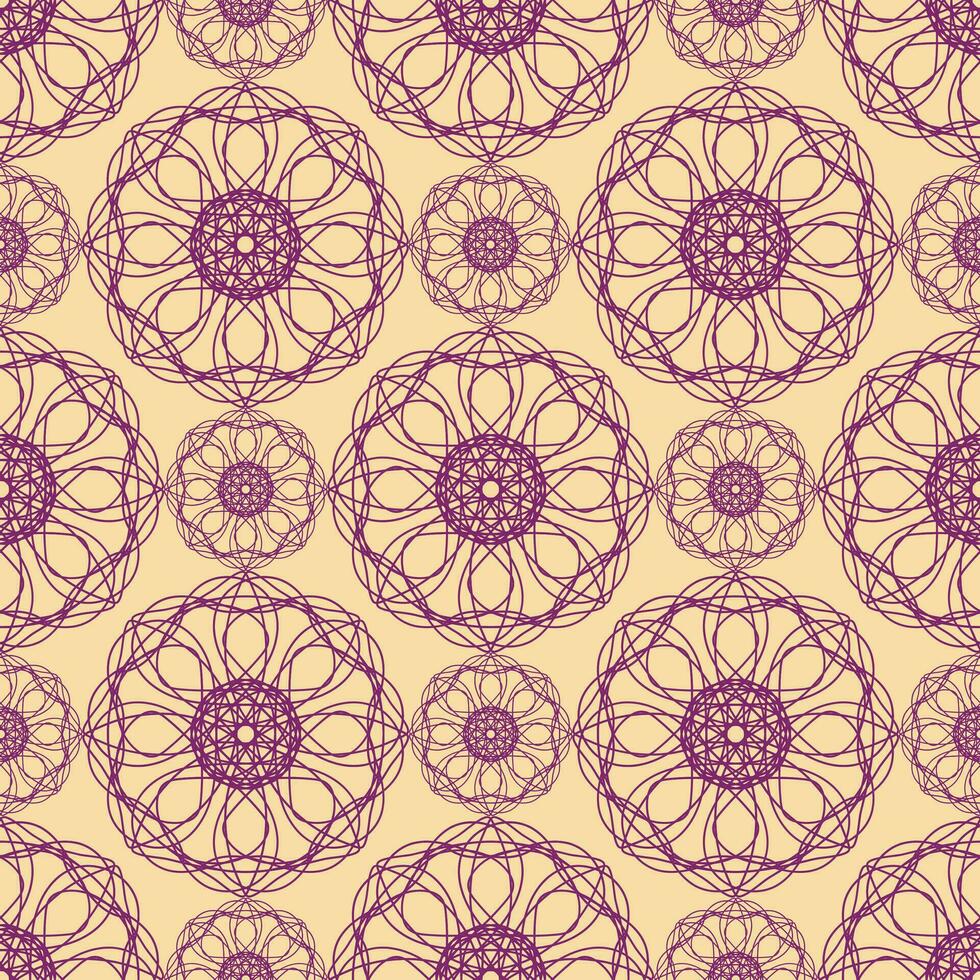 Vector seamless vintage pattern of abstract lace flowers on a light background